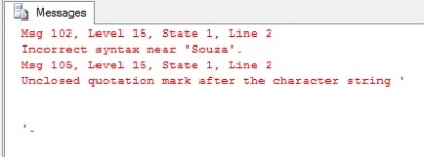 Error for SQL LIKE query with apostrophe